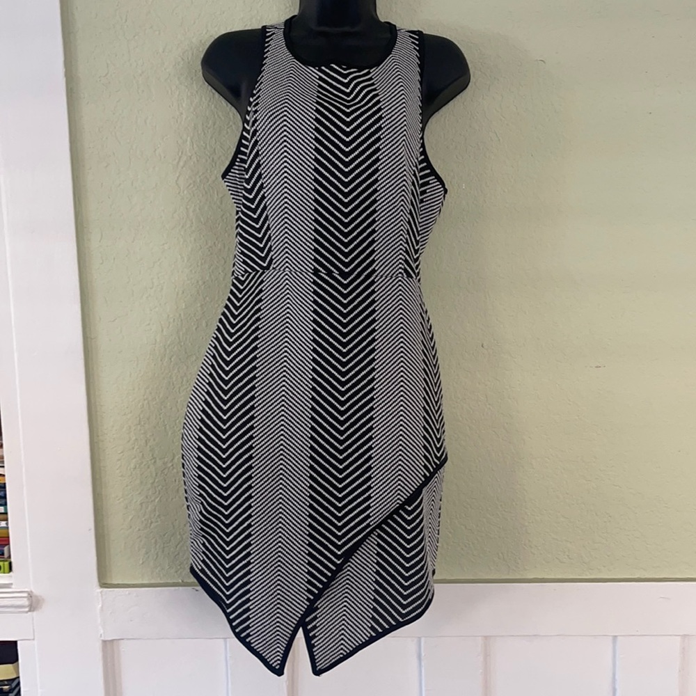 Block & White Knit Dress